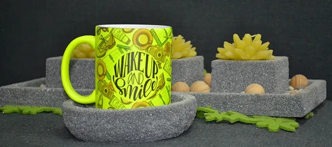 sublimation printing on Lassi mugs